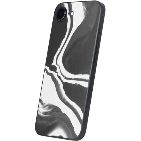 Black Marble Ink iPhone 16e Skin