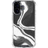Black Marble Ink iPhone 17 Clear Case