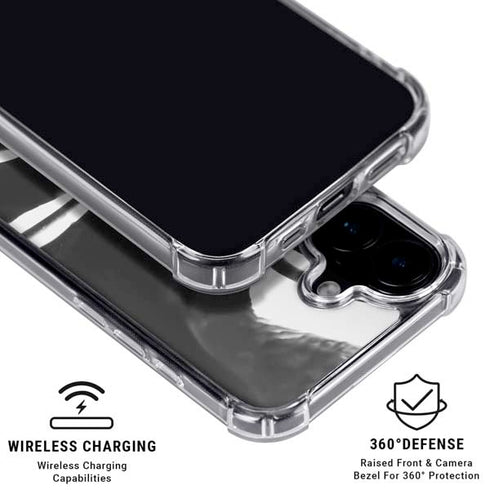 Black Marble Ink iPhone 17 Clear Case