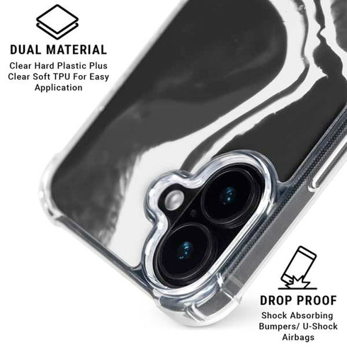 Black Marble Ink iPhone 17 Clear Case