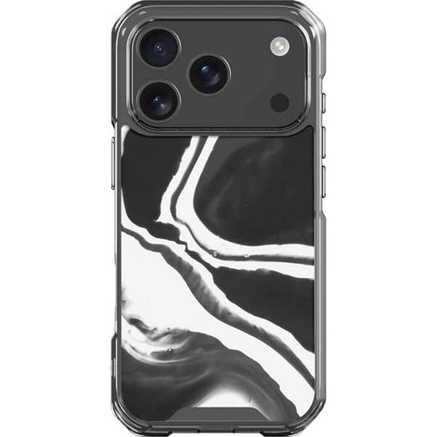 Black Marble Ink iPhone 18 Pro Clear Case