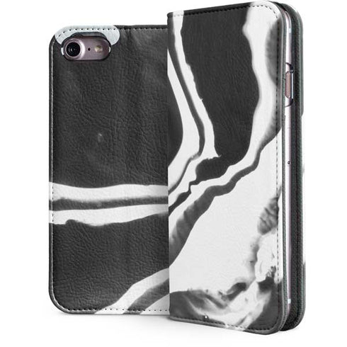 Black Marble Ink iPhone 7 Folio Case