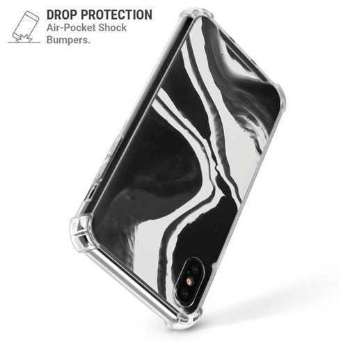 Black Marble Ink iPhone X/XS Clear Case