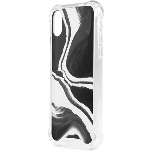 Black Marble Ink iPhone XS Clear Case