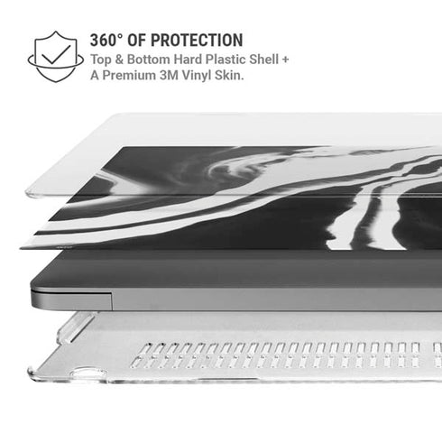 Black Marble Ink MacBook Pro 14in (2021-24) Case plus Skin