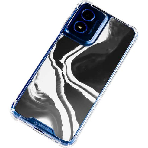 Black Marble Ink Moto G Play 4G (2024) Clear Case