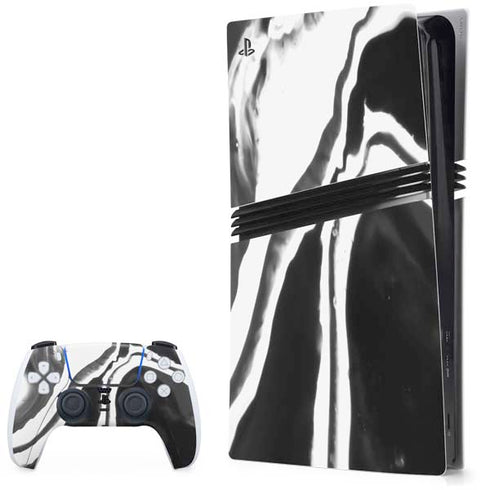 Black Marble Ink PlayStation PS5 Skins