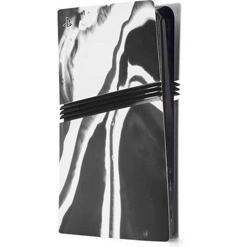 Black Marble Ink PS5 Pro Console Skin