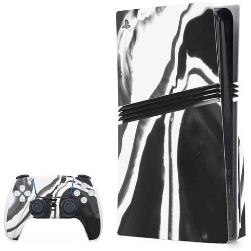 Black Marble Ink PlayStation PS5 Skins