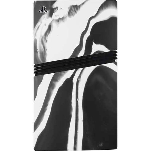 Black Marble Ink PS5 Pro Disk Bundle Skin