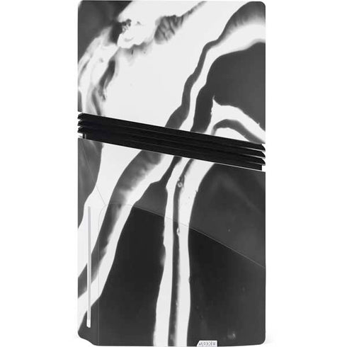 Black Marble Ink PS5 Pro Disk Console Skin