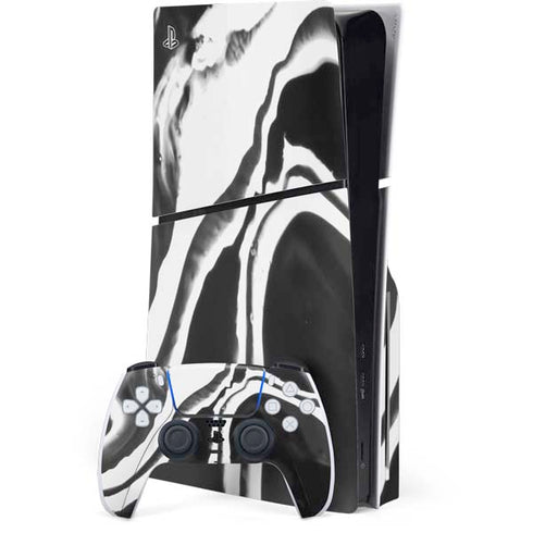 Black Marble Ink PlayStation PS5 Skins