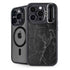 Black Marble iPhone 15 Pro Kickstand Case