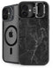 Black Marble iPhone 16 Kickstand Case