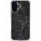 Black Marble iPhone 16 Plus Clear Case