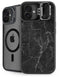 Black Marble iPhone 16 Plus Kickstand Case