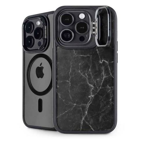 Black Marble iPhone 16 Pro Kickstand Case