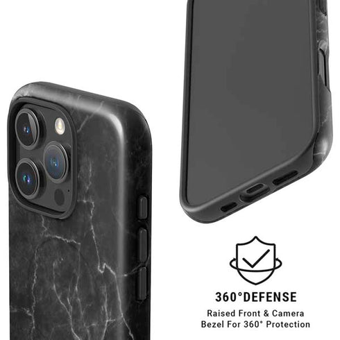 Black Marble iPhone 16 Pro Magsafe Impact Case
