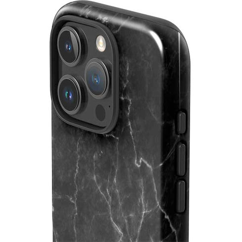 Black Marble iPhone 16 Pro Max Impact Case