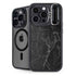 Black Marble iPhone 16 Pro Max Kickstand Case