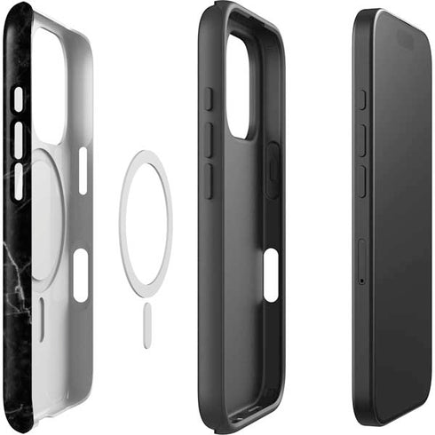 Black Marble iPhone 16 Pro Max Magsafe Impact Case