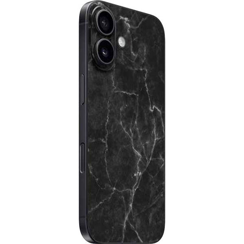 Black Marble iPhone 16 Skin