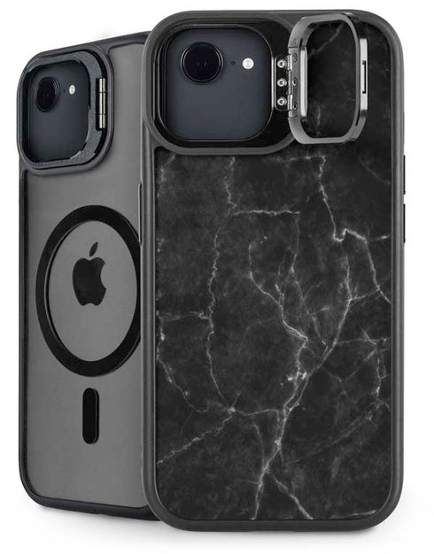 Black Marble iPhone 16e Kickstand Case