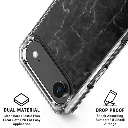 Black Marble iPhone 17 Air Clear Case