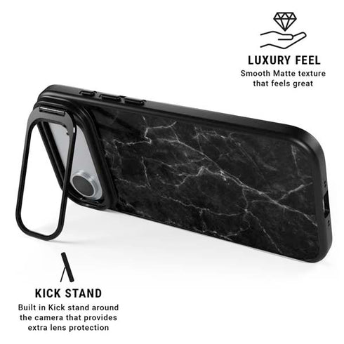 Black Marble iPhone 17 Air Kickstand Case