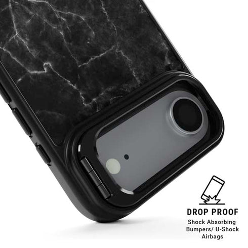 Black Marble iPhone 17 Air Kickstand Case