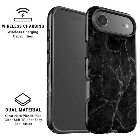 Black Marble iPhone 17 Air Magsafe Impact Case