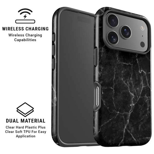 Black Marble iPhone 17 Pro Max Magsafe Impact Case