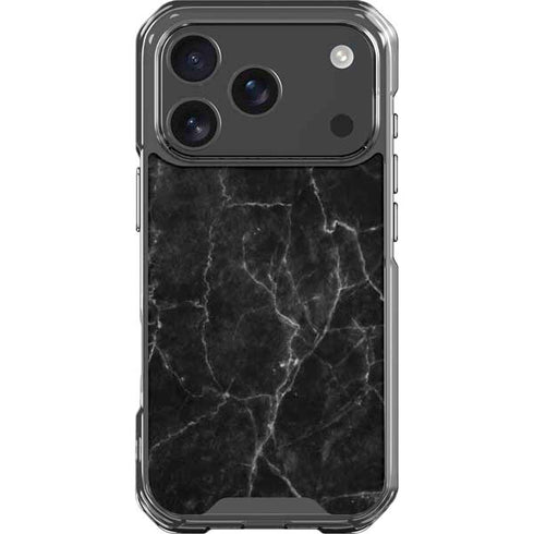 Black Marble iPhone 18 Pro Clear Case