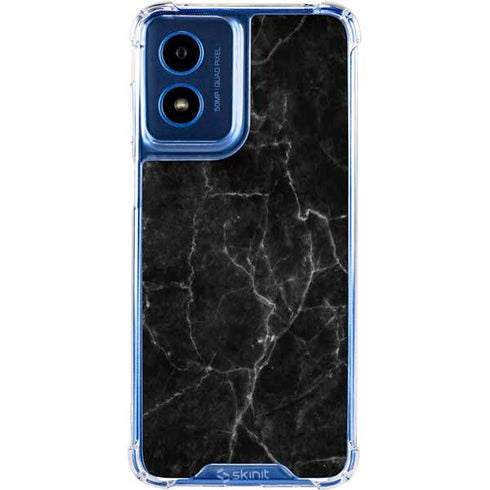 Black Marble Moto G 5G (2024) Clear Case