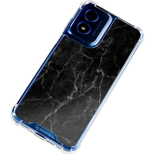 Black Marble Moto G 5G (2024) Clear Case