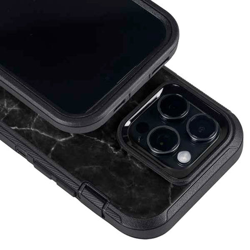 Black Marble Otterbox Defender iPhone Skin