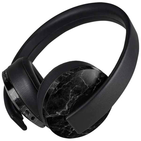 Black Marble PlayStation 4 Gold Wireless Headset Skin