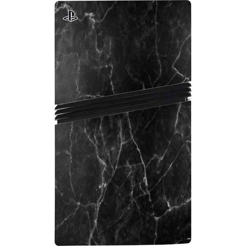 Black Marble PS5 Pro Disk Console Skin