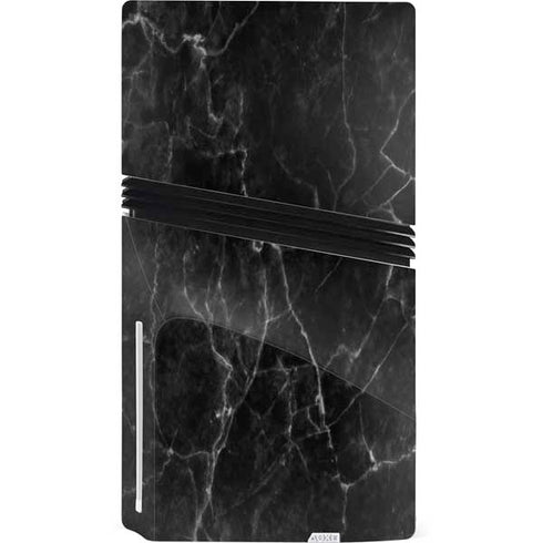 Black Marble PS5 Pro Disk Console Skin