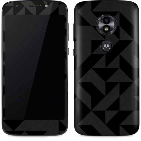 Black Geometric Moto E5 Play Skin