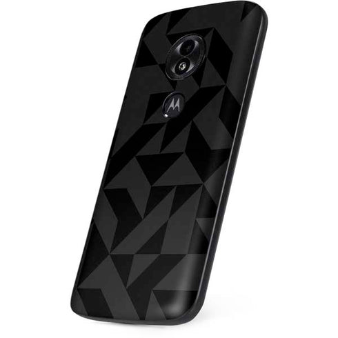Black Geometric Moto E5 Play Skin