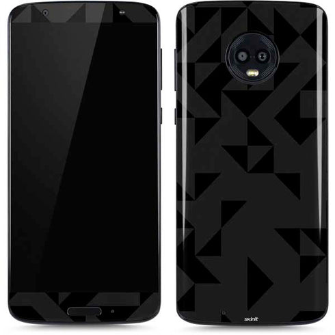Black Geometric Moto G6 Skin