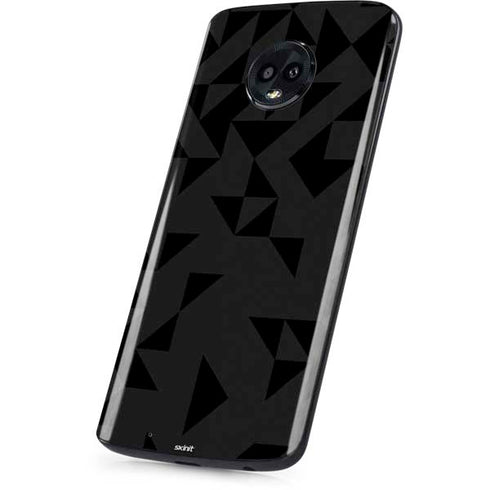 Black Geometric Moto G6 Skin