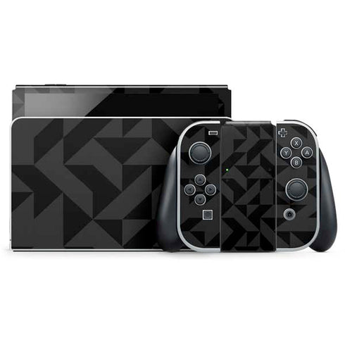 Black Geometric Nintendo Skins