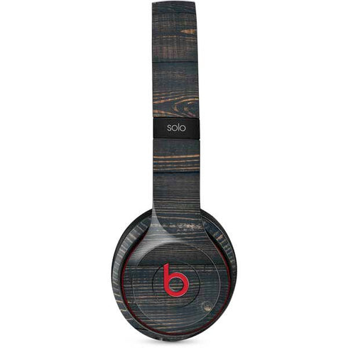 Black Painted Wood Beats Solo 3 Wireless Skin