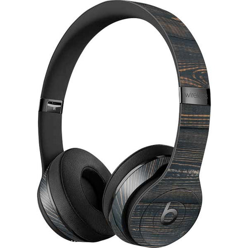 Black Painted Wood Beats Solo 3 Wireless Skin