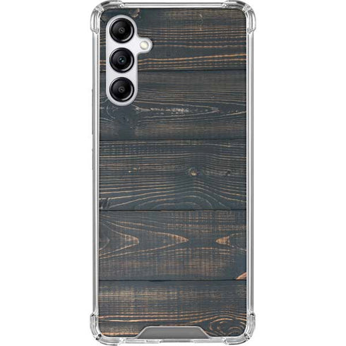 Black Painted Wood Gabb Phone 4 Clear Case