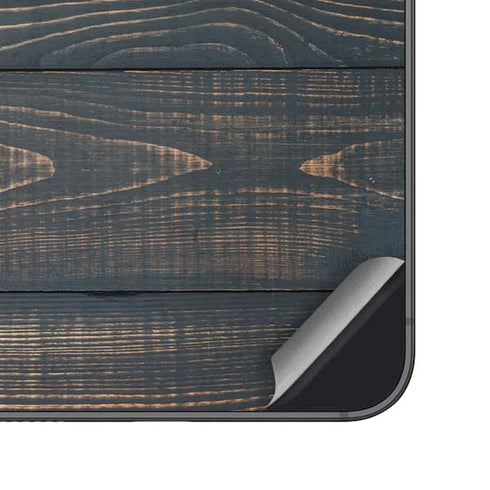 Black Painted Wood Galaxy A16 5G Skin
