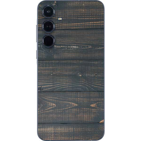 Black Painted Wood Galaxy A35 5G Skin