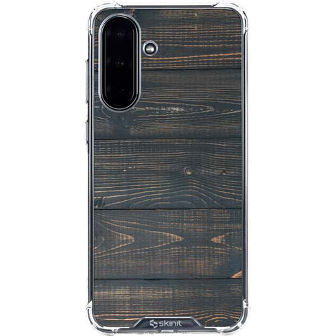 Black Painted Wood Galaxy A36 5G Clear Case